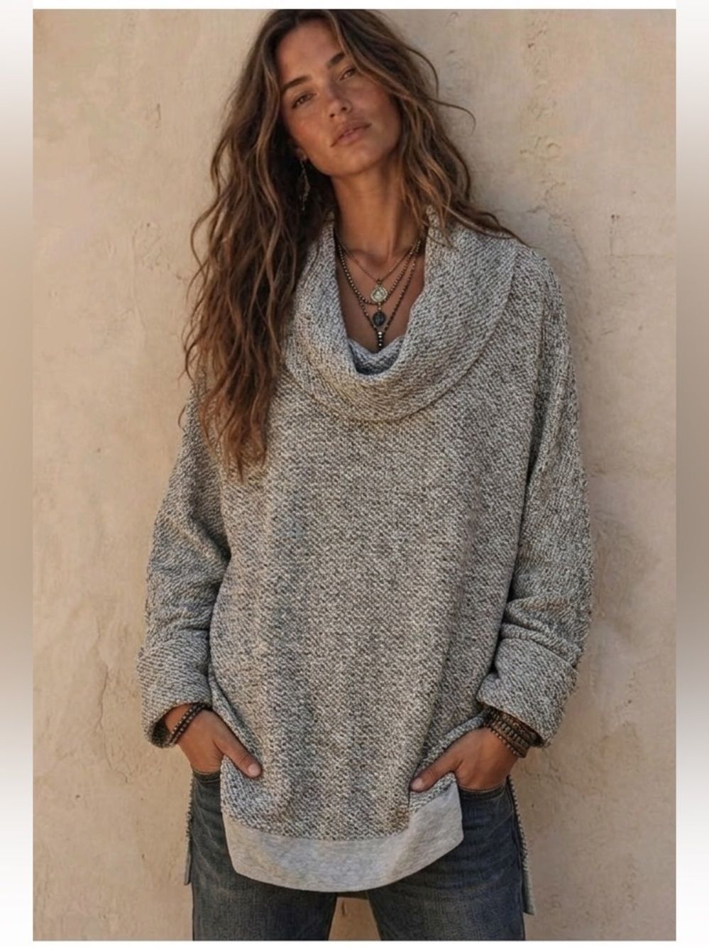 Anthropologie Dolan Left Coast Collection Womens Gray Tunic/Dress Size Large